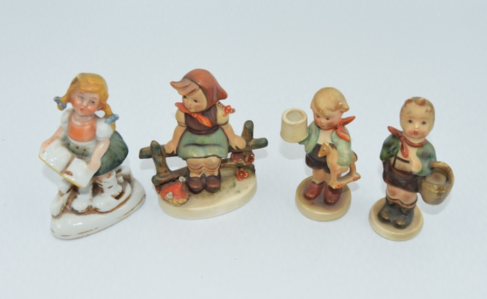 VINTAGE 3-HUMMEL GOEBEL W. GERMANY COLLECTIBLE FIGURINE 1-MARKED JAPAN 4pc LOT